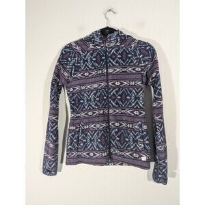 Billabong Hoodie Jacket Women Sz S Navy Fleece Outdoor Full Zip Long Sleeve